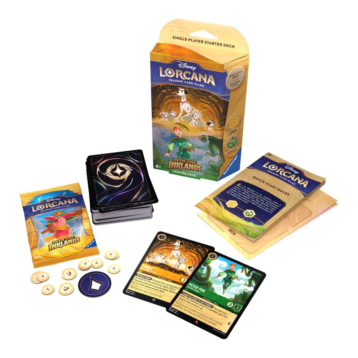 Disney Lorcana TCG - Set 3: Into The Inklands - Amber and Emerald Starter Deck