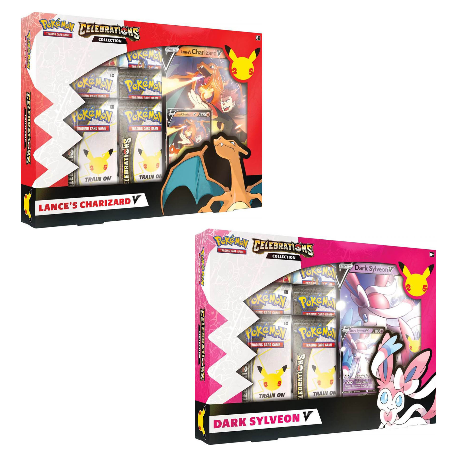 PRE-ORDER - POKÉMON TCG Celebrations -Lance’s Charizard V & Dark Sylveon V Boxes - PokéBox Australia